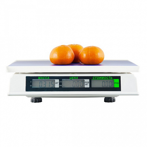 Весы торговые настольные MERTECH M-ER 326 AC &amp;quot;Slim&amp;quot; LED Белые